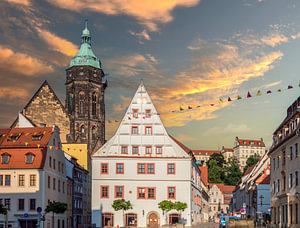 Altstadt der Kurstadt Bad Schandau in der Sächsischen Schweiz