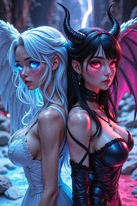 DUALIS - Ange et démone anime sensuelle