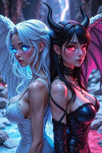 DUALIS - Sexy anime engel en duivelmeisje