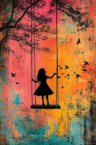 Swinging in evening light no.3