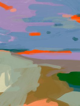 Sonnenuntergang am Strand - abstrahierte Landschaft