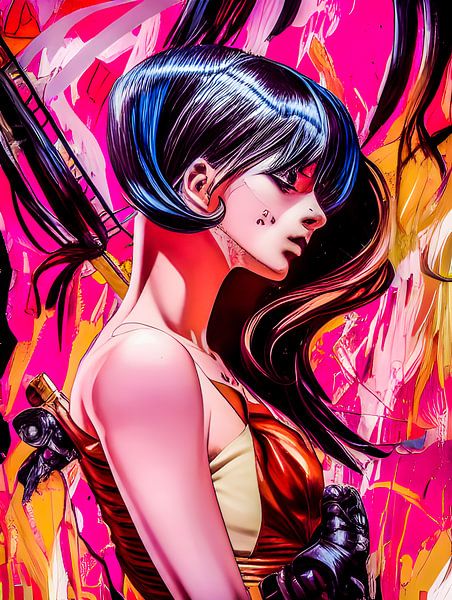 MANGA GIRL van The Art of Mark Fischer