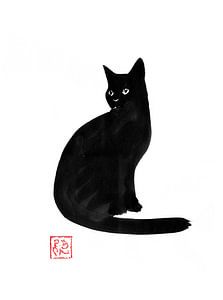 black cat sur Péchane Sumie