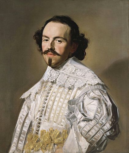 Portret van een heer in het wit, Frans Hals