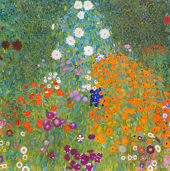 Mozaïek van een weide met wilde bloemen