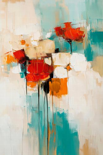 Farbspiel mit Blumen  – Abstrakt und Lebhaft