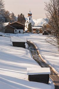 Winter in Wamberg, Beieren, Zuid Duitsland van Henk Meijer Photography