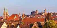 Panorama Nürnberg mit der Kaiserburg von Werner Dieterich Miniaturansicht