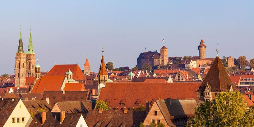 Panorama Nürnberg mit der Kaiserburg von Werner Dieterich