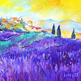 Französischer Lavendel ein Dorf in der Provence von Nicole Habets