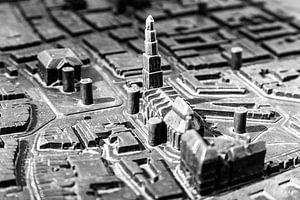 Braille map and model of the citycenter of Groningen in The Netherlands