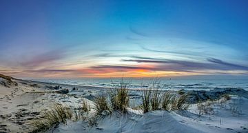 paal 21 texel zonsondergang van Texel360Fotografie Richard Heerschap