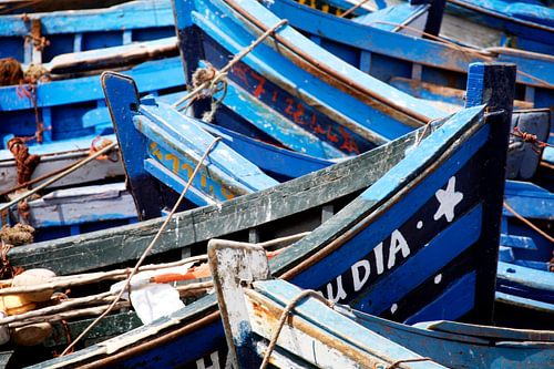 Blue boats by Jody Gouda