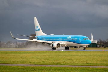 klm boeing 737 contrast polderbaan schiphol van Arthur Bruinen