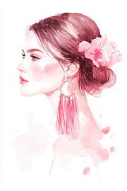 Elegant and blooming in watercolour by Poster Art Shop
