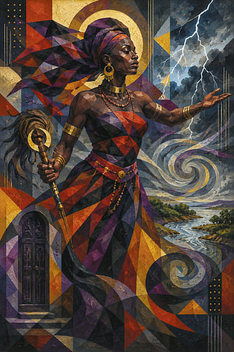 Oya – Goddess of the Storm painting