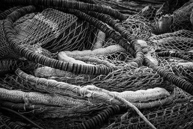 Hafen von IJmuiden - Fischernetze 02 von BSO Fotografie