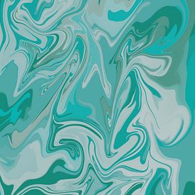 Abstract sea green by Mandy Jonen