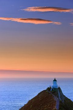 Nugget Point Lighthouse, Zuider Eiland, Nieuw Zeeland van Henk Meijer Photography