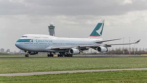 Passagierflugzeug vom Typ Boeing 747-400 der Cathay Pacific.