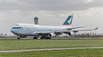 Cathay Pacific Boeing 747-400 passenger aircraft. by Jaap van den Berg
