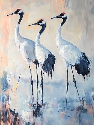 Acrylic cranes by haroulita