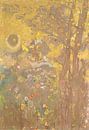 Bäume auf gelbem Grund, Odilon Redon von Meisterhafte Meister Miniaturansicht