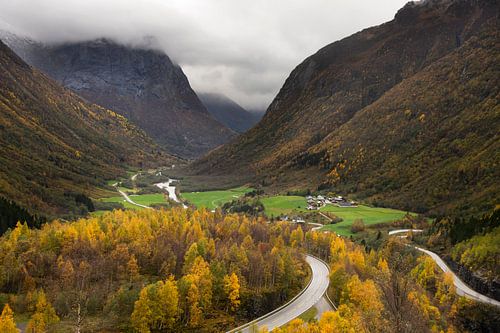 Stryn Noorwegen, herfstkleuren van Lars Scheve