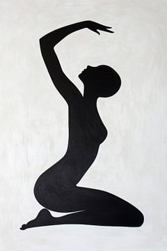 Sensuele elegantie in zwart en wit van Poster Art Shop