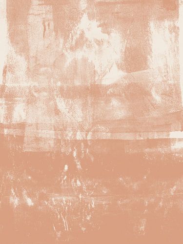 Wabi-sabi abstracte minimalistische kunst in brons op beige