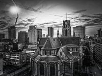 St. Laurenskerk Rotterdam in black and white