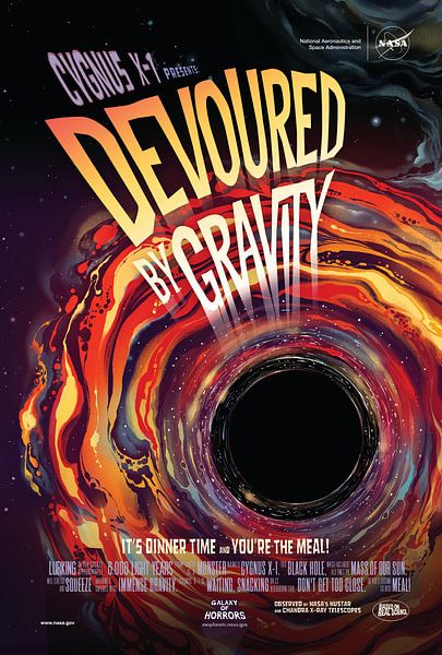 Devoured by Gravity Poster by NASA and Space