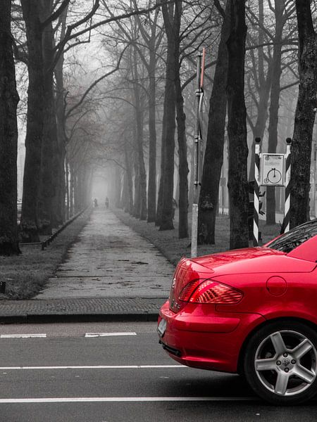 Een rode auto von Niels Eric Fotografie