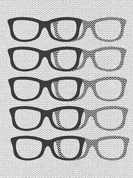 Glasses Black & White von Mr and Mrs Quirynen