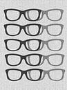 Glasses Black & White von Mr and Mrs Quirynen Miniaturansicht
