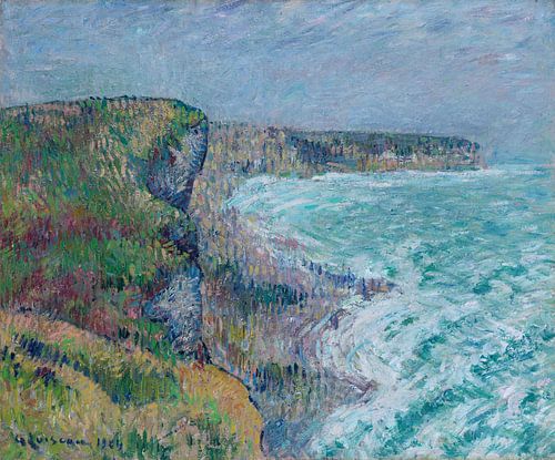 Gustave Loiseau, kliffen van Yport in de winter, 1924