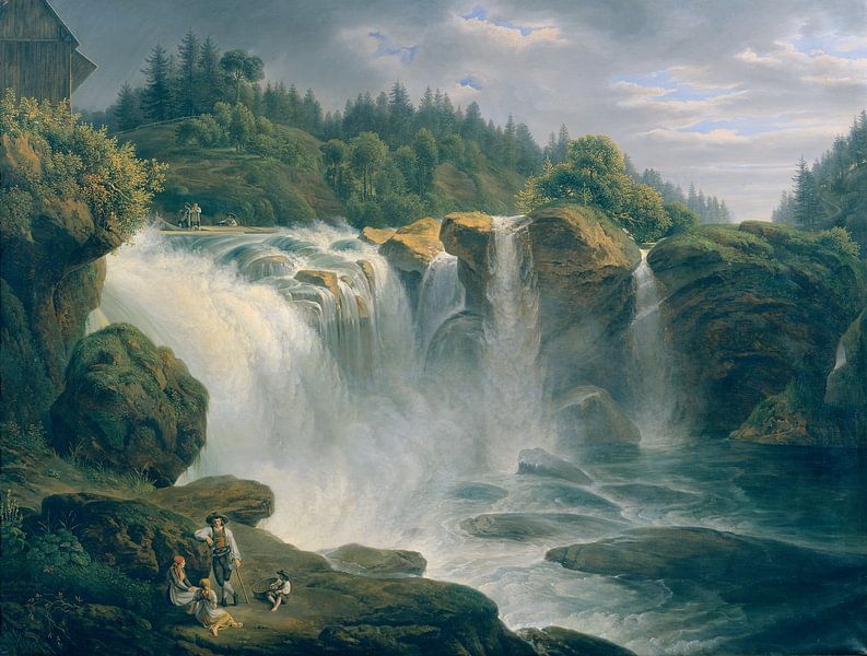 Johann Nepomuk Schödlberger, Der Traunfall bei Gmunden, 1821 von Atelier Liesjes