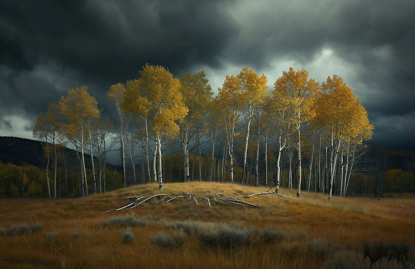 Herfstachtige natuurlijke pracht van fernlichtsicht