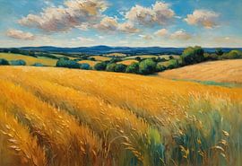 Goldenes Weizenfeld im Sommer