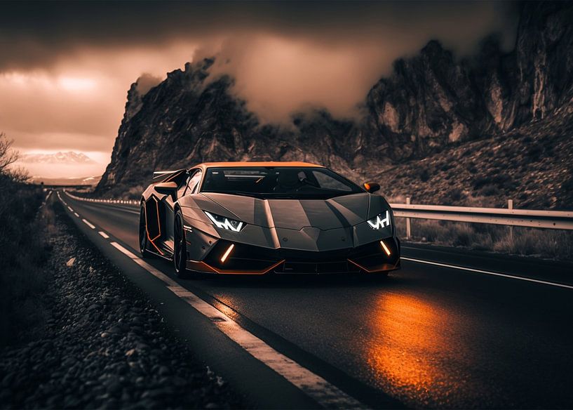 Lamborghini huracan sports car by Moritz Uebe