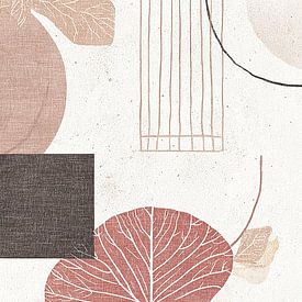 Botanische Blätter | Organisches Geometriespiel von ARTEO Gemälde