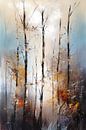 Modern Abstract Painting Trees by Preet Lambon thumbnail