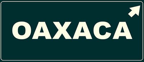 Verkeersteken Oaxaca van Conte Monfrey