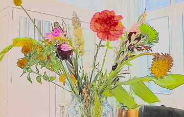 Blumenstrauß von Antonie van Gelder Beeldend kunstenaar
