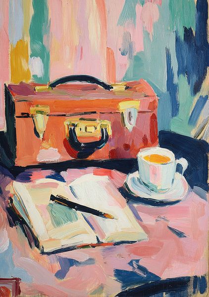 Still life with briefcase by Niklas Maximilian