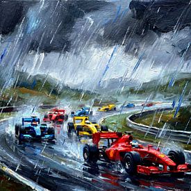 Formule 1-raceautokunst Interlagos van Jan Keteleer