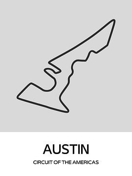 Circuit de course F1 Austin Texas sur Milky Fine Art