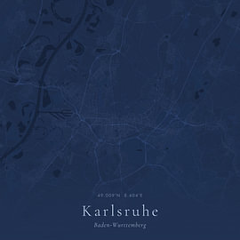 Vintage map of Karlsruhe, Germany by Prints of Place