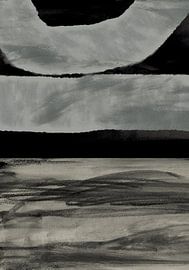 Sous les cieux sombres. Paysage abstrait minimaliste. sur Dina Dankers