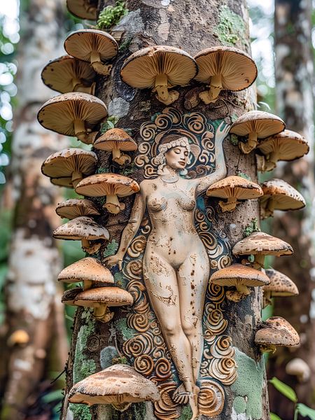 Sinnliche Waldnymphe - Kunst mit der Natur von Max Steinwald